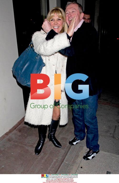 X Factor Judge Louis Walsh and Yvie Burnett in London