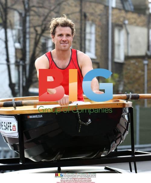 James Cracknell in Rowing Boat on London Cab