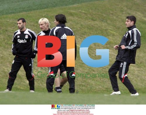 Liverpool players at Melwood training ground