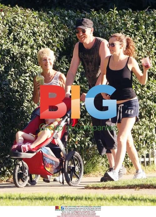 Anna Friel and family enjoy stroll in Hollywood Hills