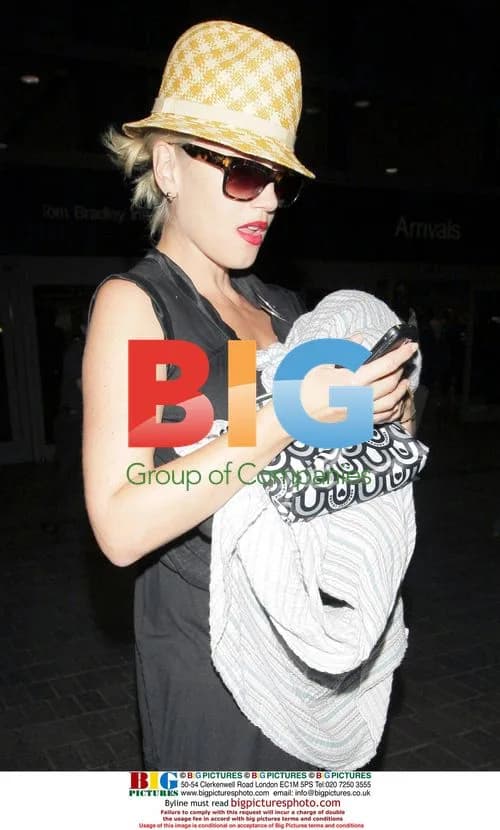Gwen Stefani and family arrive at LAX