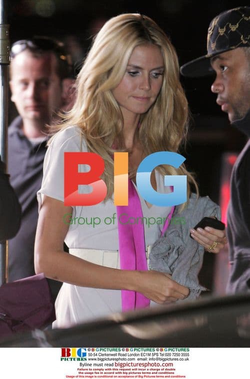 Heidi Klum on set of photo shoot