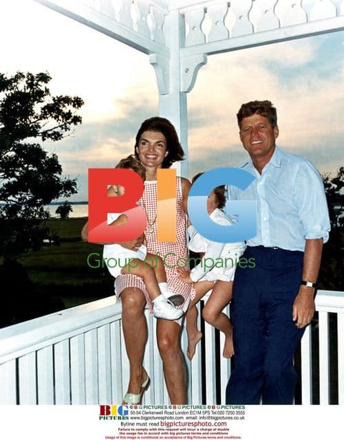 JFK, Jacqueline, Caroline & John Jr. at Hyannis Port