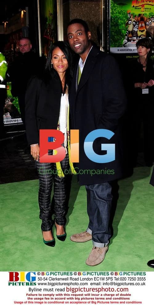 Jada Pinkett Smith and Chris Rock at Madagascar Premiere
