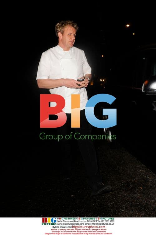 Gordon Ramsay leaving restaurant, London
