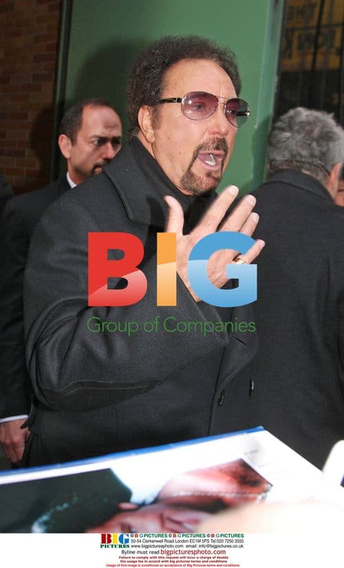 Singer Tom Jones waves to fans in NYC