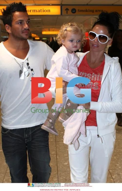 Katie Price and Peter Andre with daughter