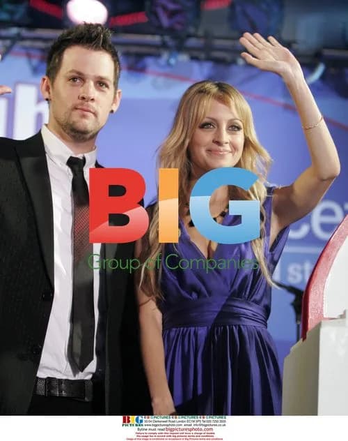 Nicole Richie and Joel Madden at UNICEF Snowflake Lighting