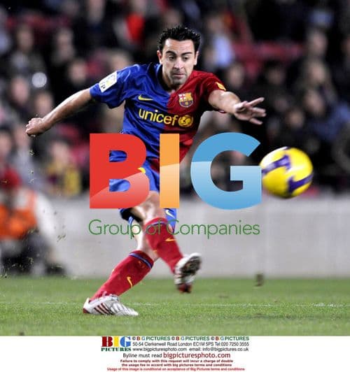 Xavi at Barcelona v Getafe match
