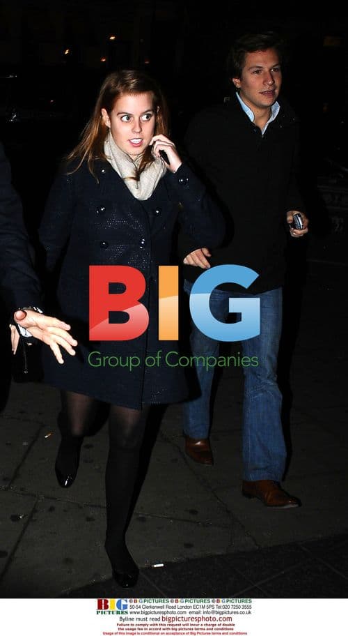Princess Beatrice and Boyfriend Leaving Nightclub