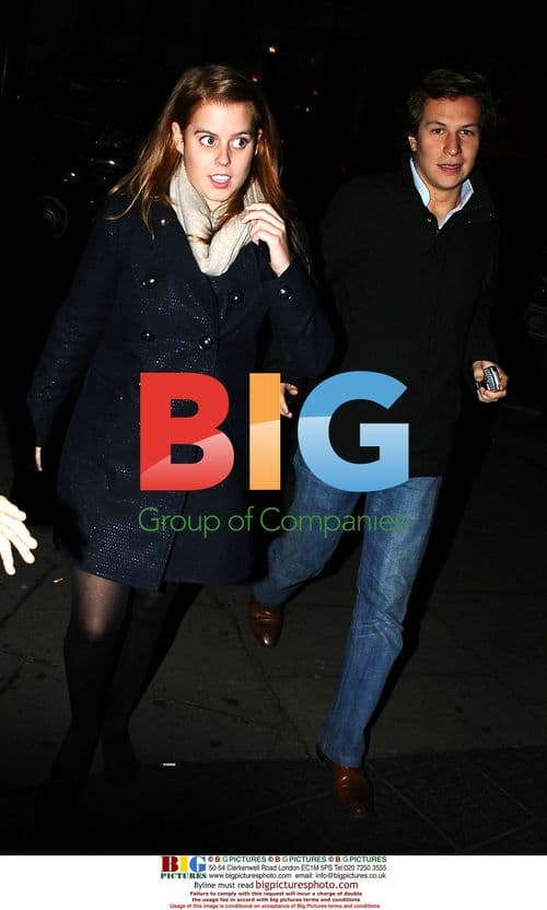 Princess Beatrice and boyfriend leaving nightclub
