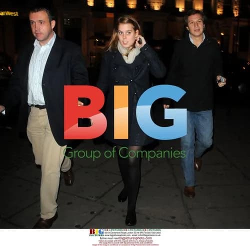 Princess Beatrice and boyfriend leaving Boujis