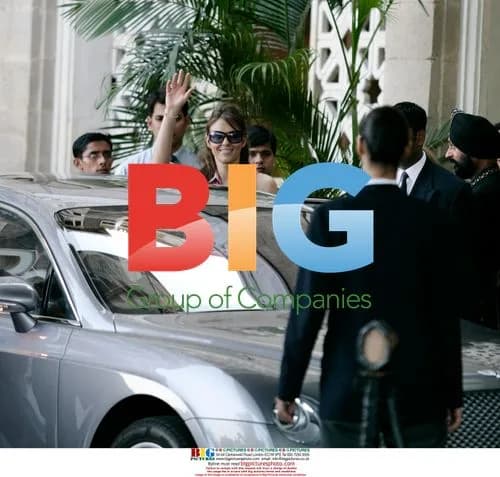 Liz Hurley and Arun Nayar Leaving Hotel in Mumbai