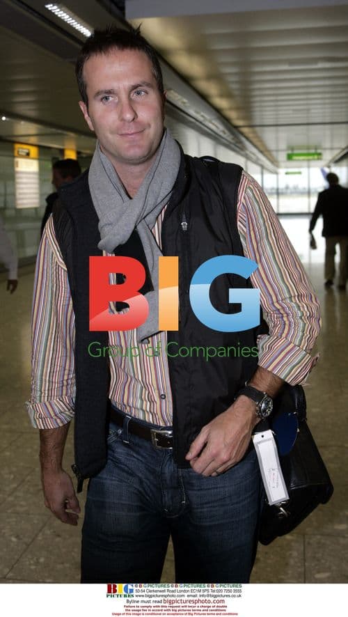 Michael Vaughan Arrives Home from India