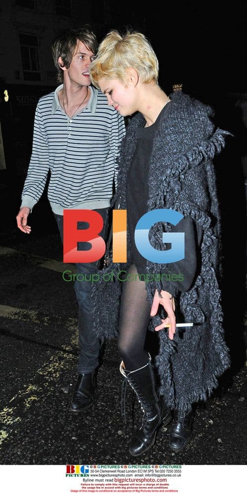 Pixie Geldof leaves Stella McCartney shop with young man