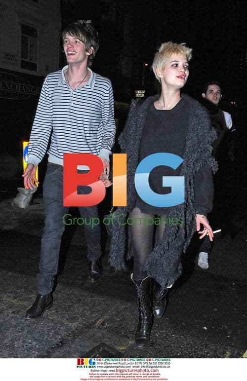 Pixie Geldof leaves shop with young man