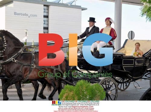 Julio Jose Iglesias and Vanessa Romero at Nuptial Fashion Show