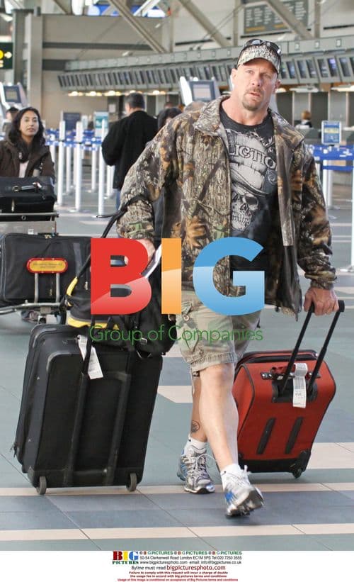Steve Austin Arrives at Vancouver Airport