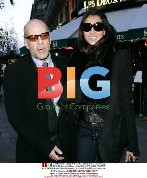 Bruce Willis, Demi Moore, and family in Paris