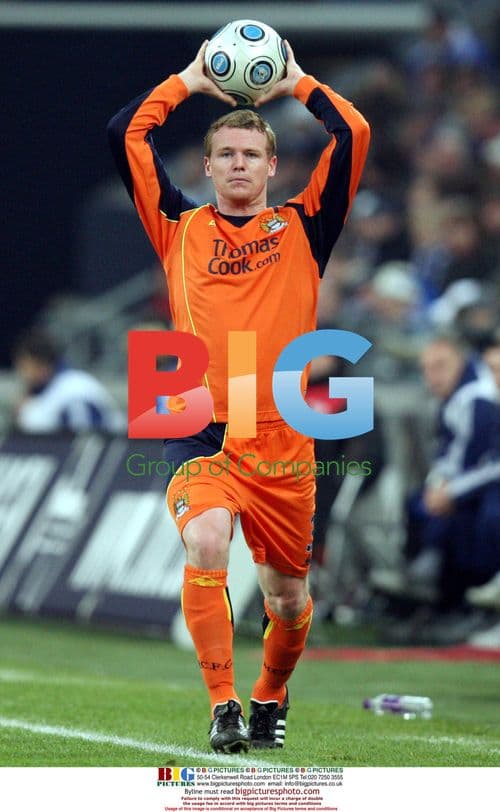 Michael Ball takes throw-in in Man City vs Schalke match