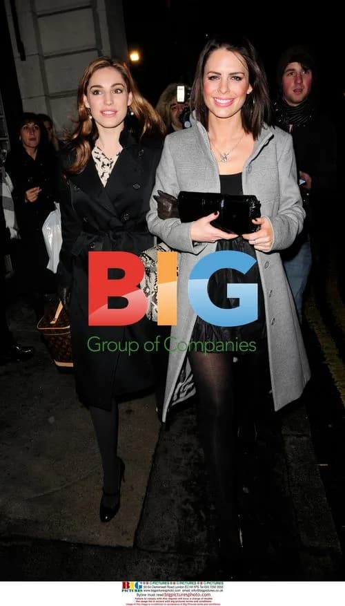 Kelly Brook and Susan Amy leaving theatre