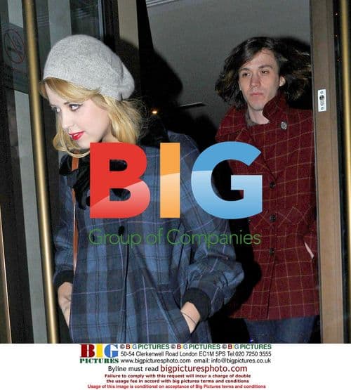 Peaches Geldof and husband Max Drummey leave hotel