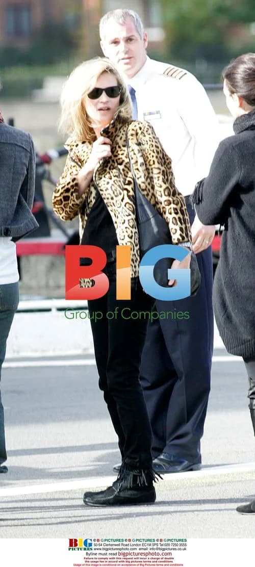 Kate Moss Arrives at London Heliport