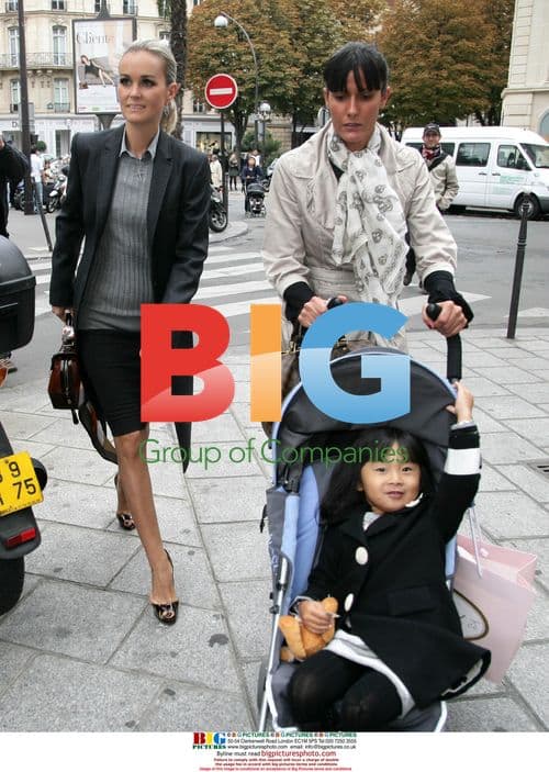 Laeticia Hallyday and daughter Jade stroll in Paris