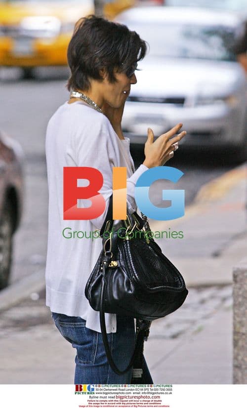 Katie Holmes chatting on phone in NYC