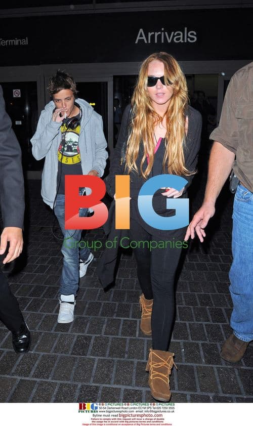 Lindsay Lohan and Samantha Ronson at LAX