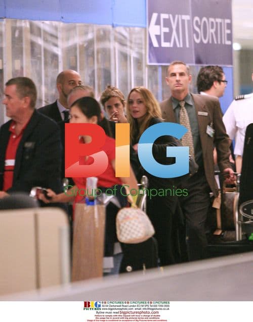 Lindsay Lohan and Samantha Ronson at LAX