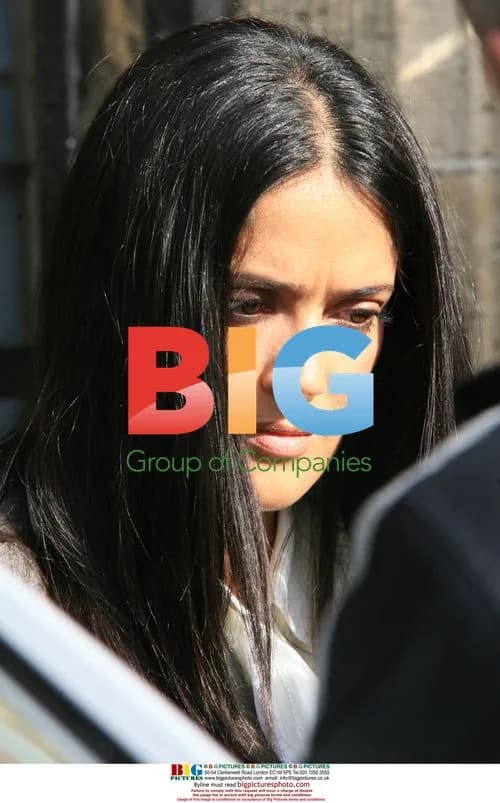 Salma Hayek Leaving GMTV Studios in London