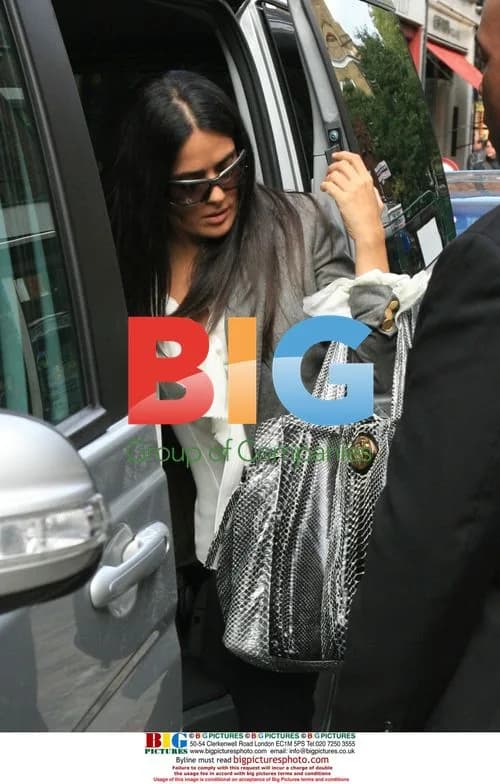 Salma Hayek Leaving GMTV Studios in London