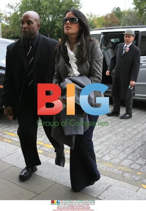 Salma Hayek leaving hotel in London
