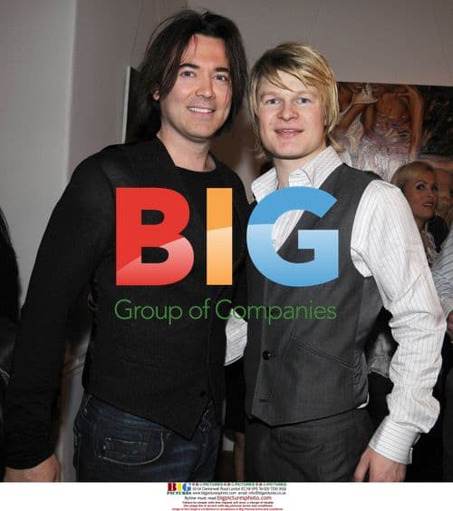 Eamon Farrell and Steven Mannion at Art Exhibit