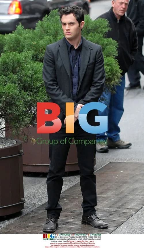 Penn Badgley and Ed Westwick film 'Gossip Girl'