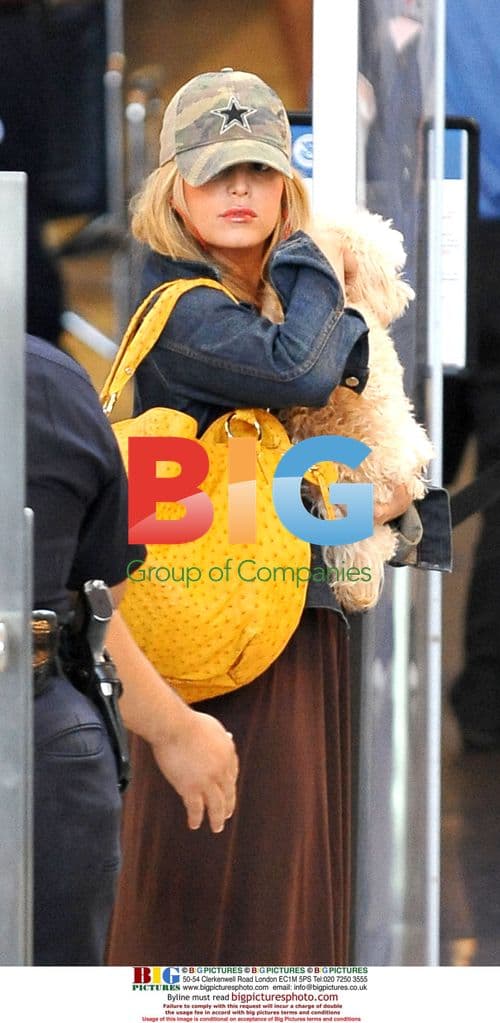 Jessica Simpson & Dog Leaving LAX