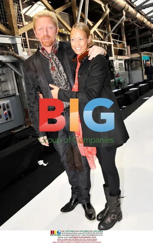 Boris Becker and fiance at Paris Fashion Week
