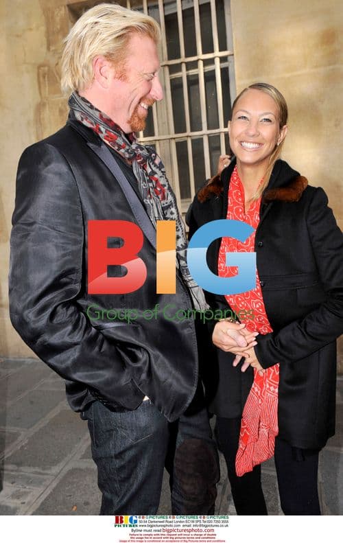 Boris Becker and Alessandra Meyer-Wolden at Paris Fashion Week
