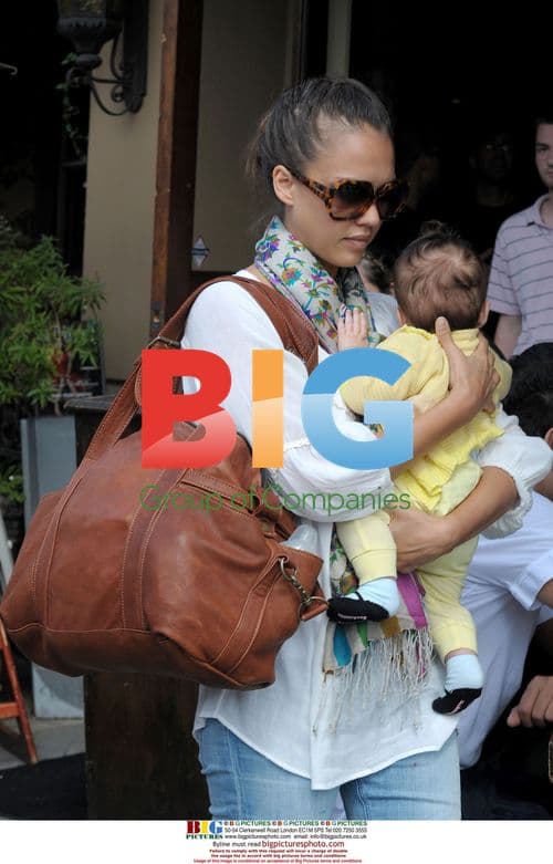 Jessica Alba with baby Honor