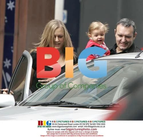 Mark Moraghan leaving hotel with family