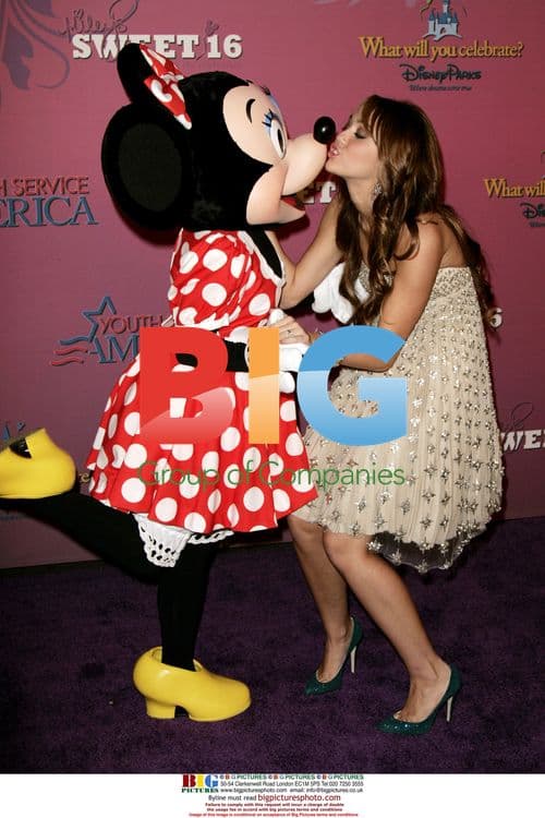 Miley Cyrus and Minnie Mouse at Sweet 16 Party