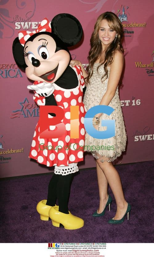 Miley Cyrus and Minnie Mouse at Sweet 16 Party
