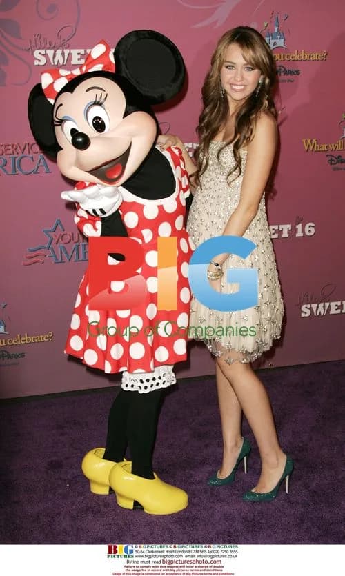 Miley Cyrus and Minnie Mouse at Sweet 16 Party