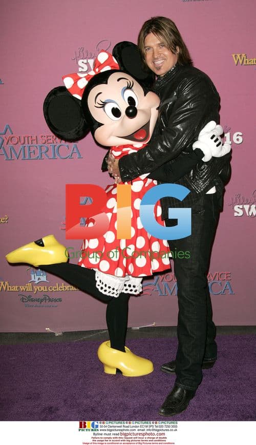 Billy Rae Cyrus and Minnie Mouse at Miley Cyrus' Sweet 16