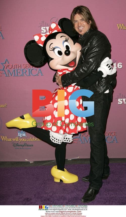 Billy Ray Cyrus and Minnie Mouse at Miley Cyrus' 16th Birthday