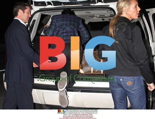Rihanna departing from LAX airport