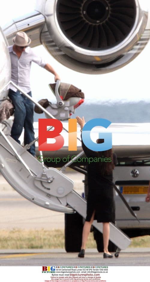 Brangelina Family Arrives in Nice