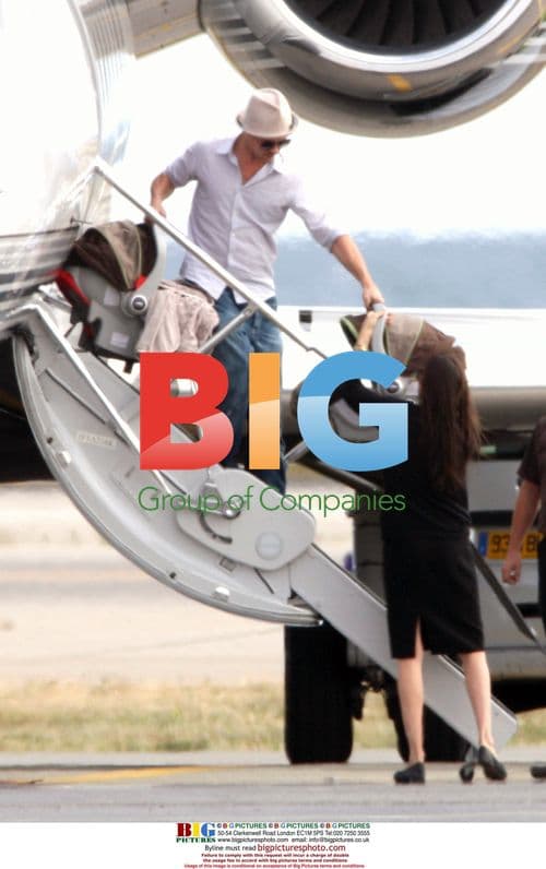 Brangelina and family arrive in Nice