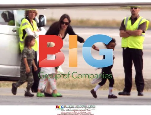 Brangelina and Family Arrive in Nice